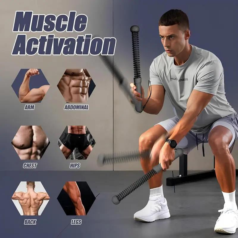 Weighted Cordless Battle Ropes 2PCS – New Upgrade Quiet Ropeless Training Rope Fitness Equipment for Home, Strength Training, HIIT Workouts, Full-Body Exercise, Indoor Gym Use, Noise-Free Portable Workout Gear