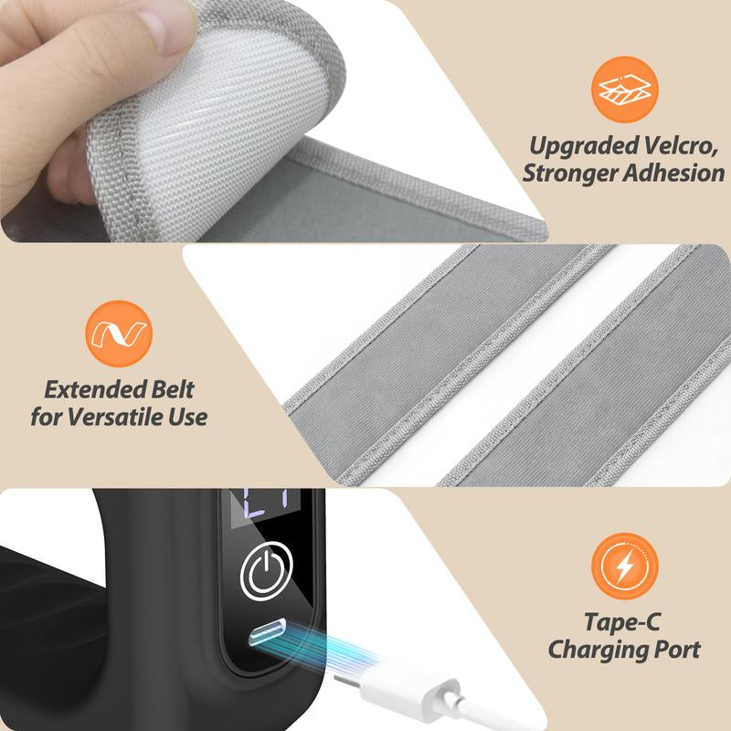 ADDWIN 2026 New Fascia Ring R10 Mini Muscle Recovery Fascia Device Upgraded Adjustable Strap Fits up to 50In Waist, Cordless Rechargeable, Designed for Waist & Back Muscle Recovery Portable Massager Parents Gift