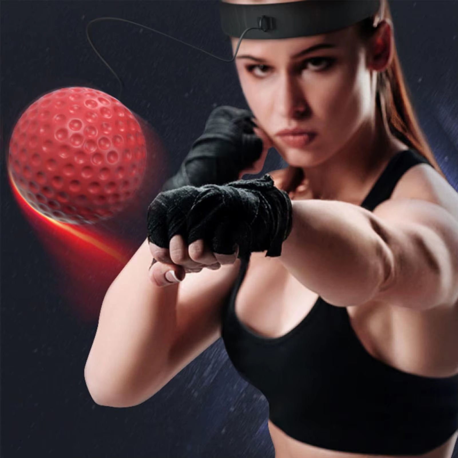 Elastic Headband and Black Light Ball Headbandstyle Boxing Speed Ball for Adult Children'Ssports Rebound Reaction Balls