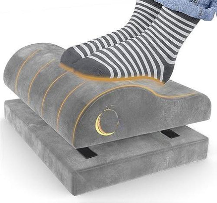 Cartizma Ergonomic Foot Rest for under Desk Adjustable Memory Foam Foot Stool with Washable Covers for Pain Relief Improved Posture Non Slip Office Home Travel Footrest