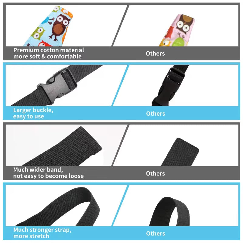 Baby Head Support for Car Seat Carseat Head Band Straps for Toddler Kids Children Infant Neck Relief Headrest Strap for Stroller