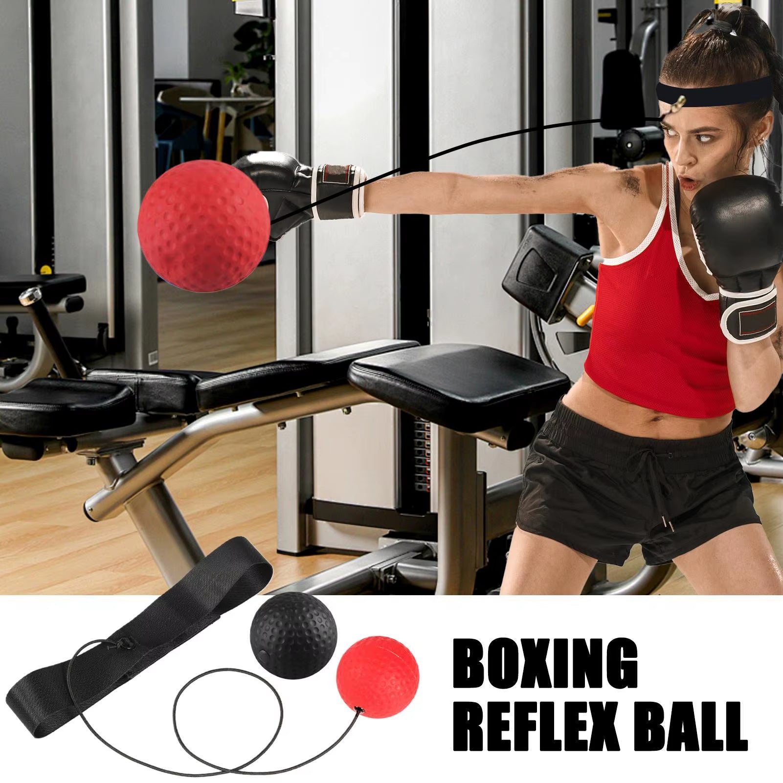 Elastic Headband and Black Light Ball Headbandstyle Boxing Speed Ball for Adult Children'Ssports Rebound Reaction Balls