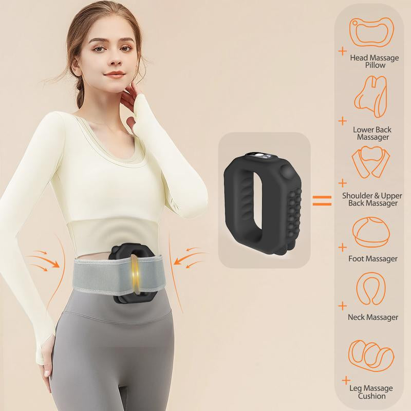 ADDWIN 2026 New Fascia Ring R10 Mini Muscle Recovery Fascia Device Upgraded Adjustable Strap Fits up to 50In Waist, Cordless Rechargeable, Designed for Waist & Back Muscle Recovery Portable Massager Parents Gift