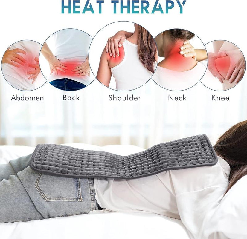 Dailylife Heating Pad for Back Pain Cramps Relief, 12"X24" Electric Heating Pad with 6 Heat Settings, Auto Off, Machine Washable, Warming Mat, Gifts for Women, Fathersdaygift