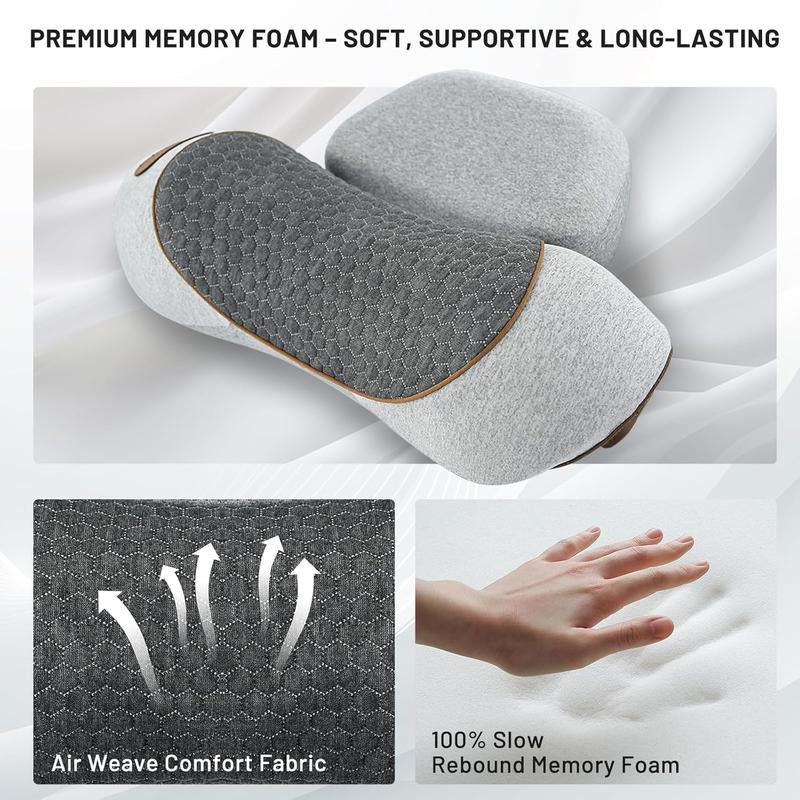 3 in 1 Neck Massager Pillow with Heat, Pillow Massage Neck Hump Support, Shiatsu Back Shoulder Massager with Kneading, Heating & Vibration for Relaxation and Comfort