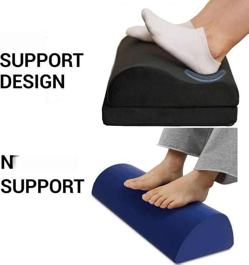 Cartizma Ergonomic Foot Rest for under Desk Adjustable Memory Foam Foot Stool with Washable Covers for Pain Relief Improved Posture Non Slip Office Home Travel Footrest
